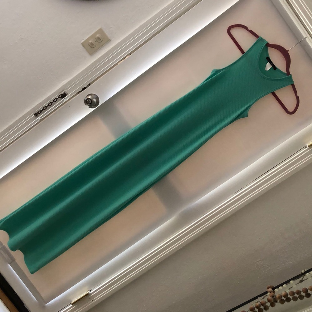 Mint turquoise bodycon maxi dress sexy tight